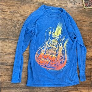 Place Blue and Orange Rock On Long Sleeve Tee